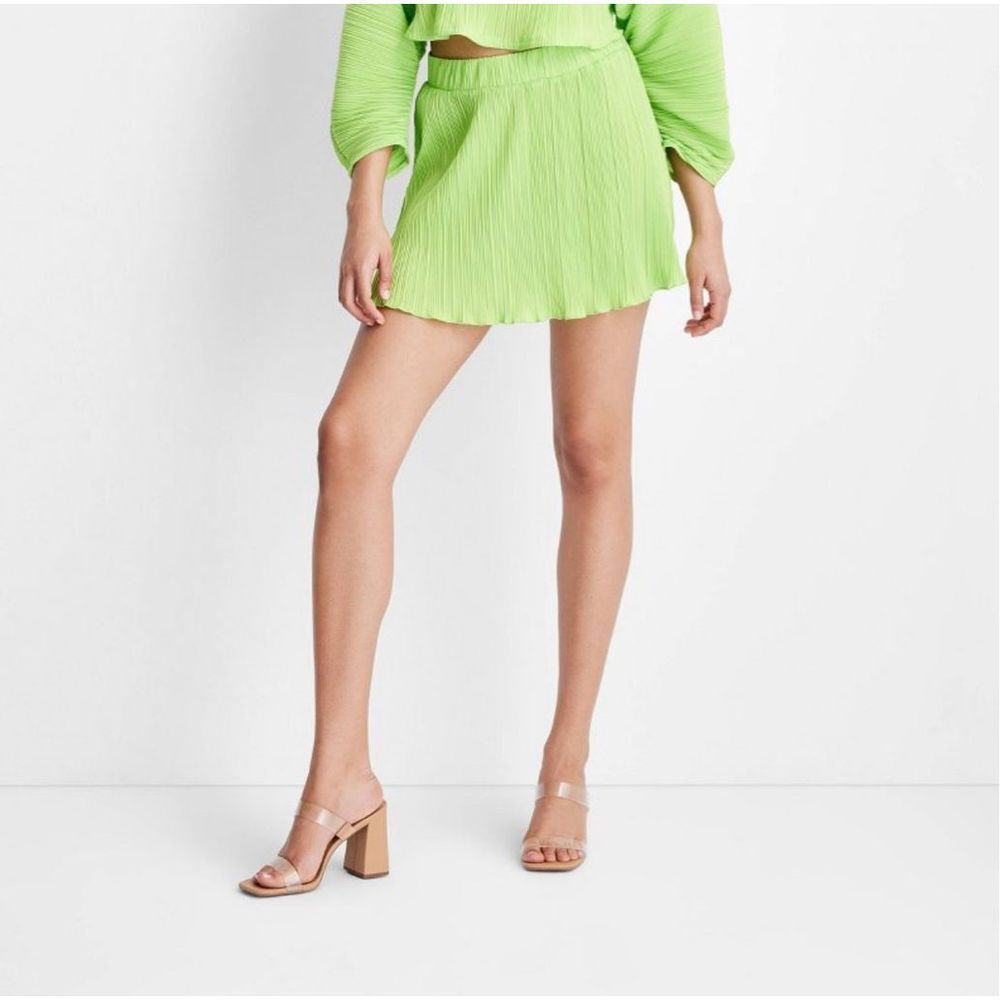 Women's Exaggerated Flow Plisse Mini Skirt - Future Collective with Gabriella Ka